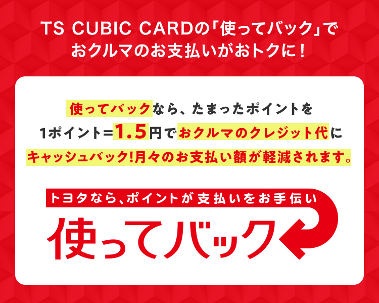 Ts Cubic Card 使ってバック 栃木トヨタ
